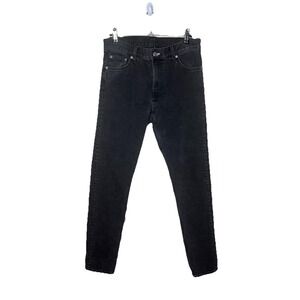 Weekday Sunday Slim Fit Jeans Men's Size 28 X 32 Turned Black Stretch Denim